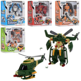 Трансформер 968-1-2-3-4-5 (60шт) ТВТ, робот+транспорт, 12см, 5 видов16-18-9см