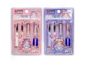 Набір пір\'яних капсульних ручок 5320 пише-стирає сині Odemei