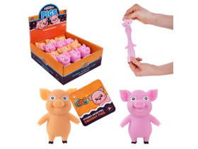 Антистресс YabbaDabba YD2558 (72шт) поросенок с песком 12 шт 8см, в дисплей боксе 15*17*6см