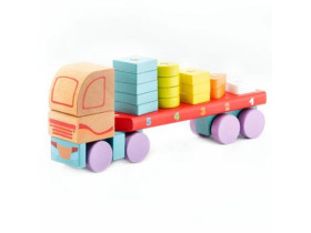 Дерев\'яна іграшка Тягач з геометричними фігурами  LM-13 13425