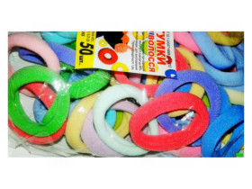 Резинка 01-74 нейлон кольорова 50шт