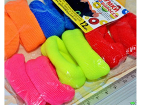 Резинка 01-77 нейлон кольорова 12шт