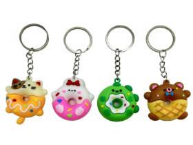 Брелок 700-12 силікон."Донат" 4,5см (12шт)