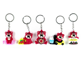 Брелок 700-7 силікон."Рожевий ведмідь" 5см (12шт)