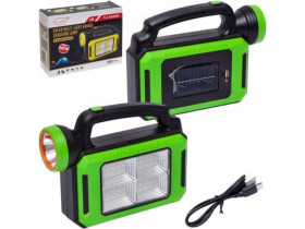 Ліхтар сітлодіодний 1 LED 3W + 32 COB-лампи 6690A із сонячною панеллю та функцією Powerbank