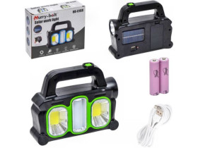 Портативний акумуляторний ліхтар-прожектор із сонячною батареєю HB-6168 Powerbank