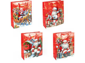 Сумка подарункова 26*32*12см Новорічна 2579-2 (12шт)