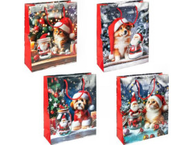 Сумка подарункова новорічна, 32×44×11 см, арт. 2577-3 (12 шт.)