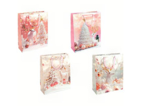 Сумка подарункова новорічна, 18×21×8 см, арт. 2580-2 (12 шт.)