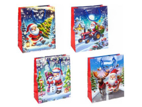 Сумка подарункова новорічна, 32×44×11 см, арт. 2576-3 (12 шт.)
