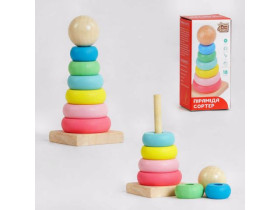 Піраміда сортер 61413 (100) "4FUN Game Club Wood", в коробці