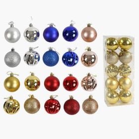 Новорічні прикраси C 67757 (72) 10 штук, кульки, D = 6 см, у слюді