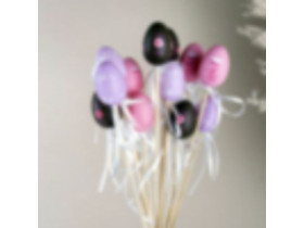 Яйця на паличці 3297-11 маленькі 12шт кольорові розпис