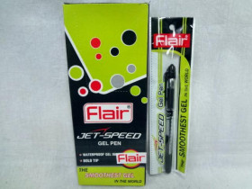 Ручка Flair JET-SPEED гель чорна (10/100/2400)