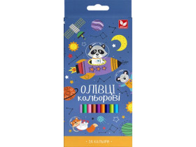 Олівці 24кол.тригранні + чинка 133SH-24 (6шт) Школярик