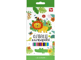 Олівці 24кол.тригранні + чинка 140SH-24 (6шт) Школярик