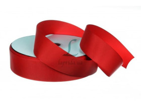 Стрічка атласна 2см червона 33м (5шт)