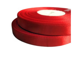 Стрічка атласна 0,9см червона 33м