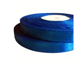 Стрічка атласна 0,9см темно-синя 33м