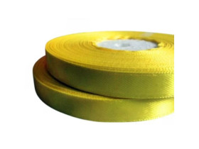 Стрічка атласна 0,9см жовта 33м