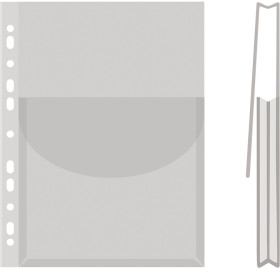 Файл для документів А4 з клапаном, 170 мкм, 1775001 (12 шт.)