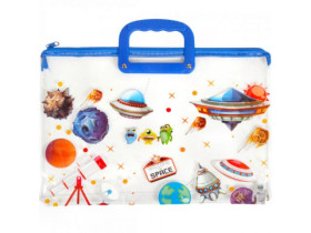 Папка 33 А4 сілікон з ручкою Космос (2/120)