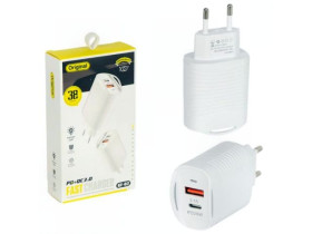 Адаптер для швидкої зарядки з підтримкою технологій PD та QC 3.0USB та Type-C 38W KF-02