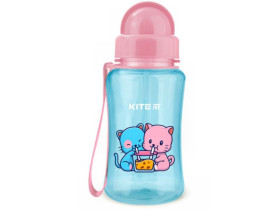 Пляшечка для води Kite Cats K23-399-1, 350 мл, блакитна