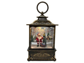 Ліхтар новорічний світлодіодний LED ZF-091-D-1 "3D: Дід Мороз", 13×8×3,2 см