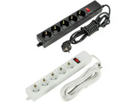 Подовжувач електричний із захистом від перевантажень, 5 розеток / 3 м, арт. 502