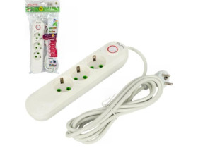 Подовжувач електричний з вимикачем, 3 розетки / 3 м, арт. A03-3M / 489