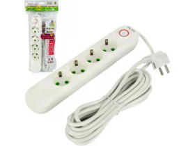 Подовжувач електричний з вимикачем на 4розетки/5метра A04-5M/492