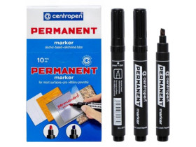 Маркер чорний Centropen 8576 клиноподібний вузол (10шт)