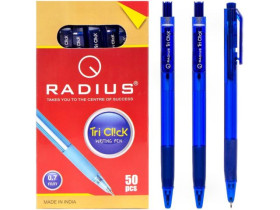 Ручка RADIUS Tri Click синя 0,7мм (50шт)
