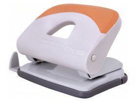 Діркопробивач 40128 до 20 арк. Economix пластик корпус гумова вставка з лінійкою