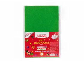 Фетр листковий Зелений MX 61823 на клейкій основі (поліестер) 20*30см А4 180г/м2 5шт/уп