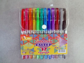 Набір ручок гелевих Умка 12кол.Glitter ГР 47 (12/72)