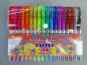 Набір ручок гелевих Умка 18кол.Glitter ГР 48 (12/48)