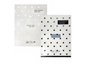 Папка пласт., на кнопці, верт., прозора (в горошок), 23*32см, SK-1012 48-29, Імп 210025