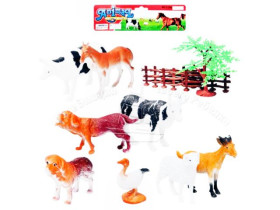 Животные 3539 (96шт) домашние, в кульке, 21-25см