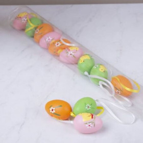 Яйця в тубусі 3722-16 (мініки) 12шт кольорові
