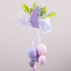 Підвісна композиція 8424-3 яйця фіолетові+рожеві