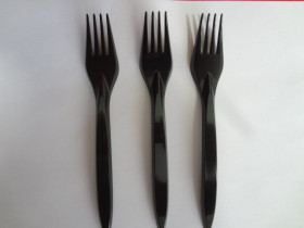 Вилка одноразова, чорна, PL (100 шт./32)