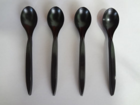 Ложка одноразова чайна, чорна, PL (100/20)