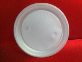 Тарілка одноразова десертна, 165 мм, прозора, PP (50/56)