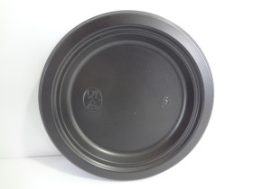 Тарілка одноразова десертна, 176 мм, чорна, PL (50/20)