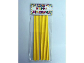 Соломинки паперові для напоїв "Жовті" (10 шт./уп.)