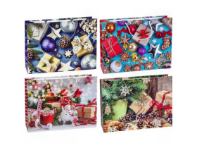 Пакет подарунковий 5021 Новорічний 36*25*9см (12шт)