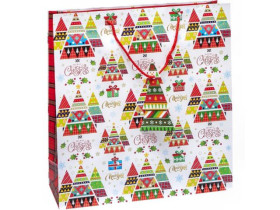 Пакет подарунковий новорічний, 35×37×12 см, арт. 23153 (12 шт.)