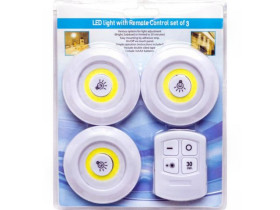 Набір із 3-х світильників з пультом дистанційного керування 1+3COB